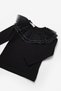 Black Glitter Detailed Tulle Collar Long Sleeve Girls' Blouse - Serena - 3
