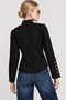 Napoleon Buttoned Gabardine Jacket Lki̇0055 Black - 5
