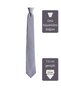 Silver Color Patterned Satin Silk Tie - 7.5 cm Wide - 4
