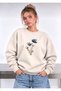 Flower Bunch Printed Oversize Women's Crewneck Sweatshirt