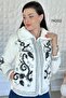 Embroidered Rabbit Textured Fur Jacket 7K002 - 2