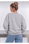 Flower Printed Oversized Women's Crewneck Sweatshirt - 2