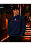Men's Black Bird/Wing Logo Crew Neck Casual Regular Fit Sweatshirt
