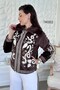 Embroidered Rabbit Textured Fur Jacket 7K002 - 4
