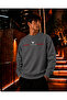 Men's Black Bird/Wing Logo Crew Neck Casual Regular Fit Sweatshirt