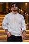 Men's Yellow Typographic Way Maker Written Crew Neck Casual Regular Fit Sweatshirt