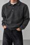 Men's Polo Collar Oversize Knit Sweater – Comfortable Fit - 2
