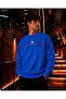 Men's Black Bird/Wing Logo Crew Neck Casual Regular Fit Sweatshirt