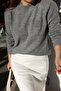 Gray Square Embroidery Detail Crew Neck Sweater - 2Y231230 - 3