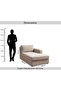Reem Right Arm Modular Chaise- Beige - 8