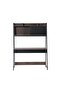 Peoria Writing Desk With Drawer Top Shelves - Black - 2