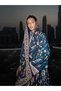 Printed Open Abaya with Hijab - 5
