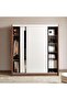 Valencia 2 Door Sliding Wardrobe - Walnutwhite Gloss - 2