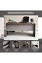 Leno Office Desk 160cm - Dark Oak Top - 8
