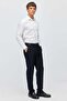 Men's Classic Cut Fabric Trousers with Elastic Waist - 4