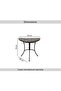 Srezza Side Table Half Moon Mosaic Tile - Black - 4
