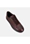 Men's Dark Brown Lace-Up Double Textured Nubuck Leather Sneaker - 7