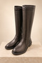Women's Genuine Leather Elastic Riding Boots - 3