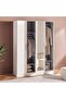 Flexo 4 Door Wardrobe With Mirror - White - 4