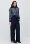 Women's high-waisted pants with knitted waistband detail - 3