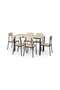 MEROLE 1+6 DINING SET - BROWN BLACK - 2