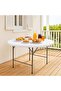 Newskai Outdoor Folding In Half Table - White - 3