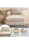 Reem Left Arm Modular Chaise- Beige - 5