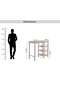 Lenny 1+2 Dining Set With Stool - Natural White - 7