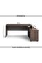 Leno Office Desk 180cm - Dark Oak Top - 8