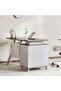 Brooke Office Desk Melamine Small - Walnut Grey - 3