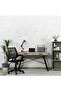 Deroche Writing Desk With Drawer - Grey Black