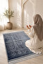 Soft Velvet Textured Prayer Mat - Patterned Tufted Prayer Mat - 2