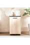 Peonara Office Cabinet With 1 Door Melamine - Natural & Black - 2