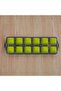 Furat Ice Cube Tray With Lid 24.7x9.5x3.5cm - Grey & Green - 3