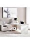Eloura Office Desk Left Side Return 200cm W- White - 3