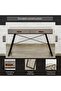 Deroche Writing Desk With Drawer - Grey Black - 4