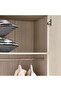 Cohen 6 Door Wardrobe - High Gloss Off White - 5