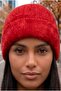 Women's Folded Soft Textured Plush Winter Knitwear Beanie - 5
