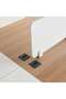 Paramus Office Work Station For 2 Person Melamine - Natural & White - 7
