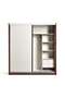Valencia 2 Door Sliding Wardrobe - Walnutwhite Gloss - 7
