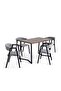 Rhian New 1+4 Dining Set - Natural Black - 2