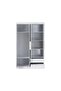 Enstatite 4 Door Wardrobe With 2 Drawers-white - 2