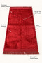 Soft Velvet Textured Prayer Mat - Patterned Tufted Prayer Mat - 4