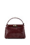 Women's Faux Leather Burgundy Shoulder Bag