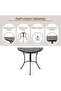 Srezza Side Table Half Moon Mosaic Tile - Black - 3