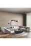 Grit 7 Seater Fabric U Shaped Corner Sofa Set - Beige - 3