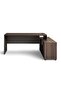 Leno Office Desk 180cm - Dark Oak Top - 5