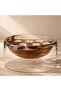 Quasimodo Glass Handpainted Ribbon Bowl 25x25x12.5cm - Brown
