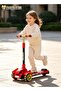 3-Wheel Kids Scooter, Kick Scooter With Height Adjustable, Music, Light-Up Wheels, Portabl - 3