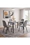Arith 1+4 Dining Set Sintered Stone - Grey & Black - 2